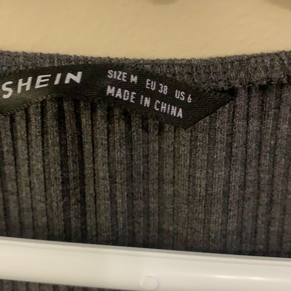 SHEIN Sweetheart Neck Rib-Knit Unitard Romper - Picture 8 of 8